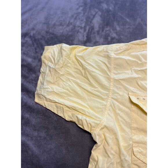COLUMBIA PFG Yellow Fishing Short Sleeve Button Up‎ Shirt Omni Shade XL - Picture 2 of 5